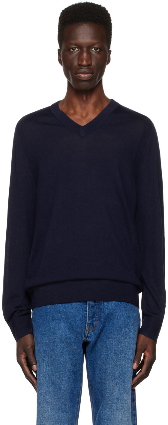 Sveter Paul Smith Paul Smith V-Neck Sweater Navy | M1R-571X-K01944-49, 0