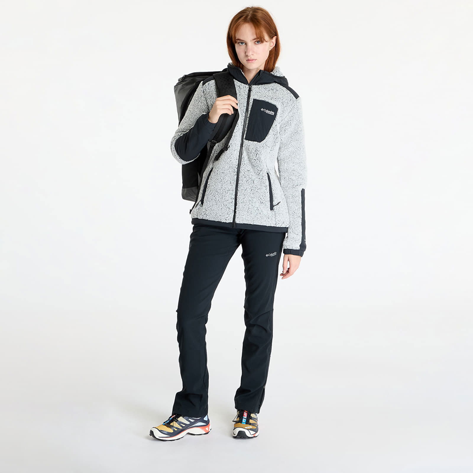 Arctic Crest™ Sherpa Full Zip Fleece Jacket White/ Black