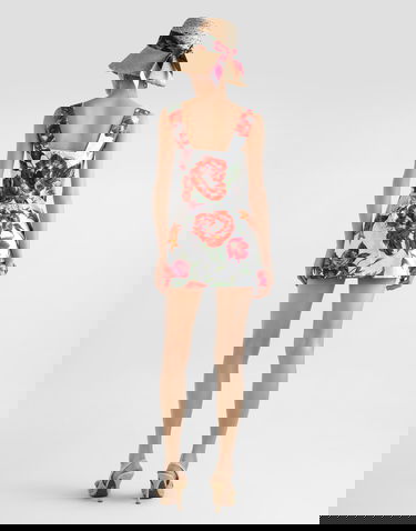 Šaty Dolce & Gabbana Dolce & Gabbana Flower-Print Poplin Mini Dress Rôznofarebný | F7BB8THS5TQHA5PB, 2