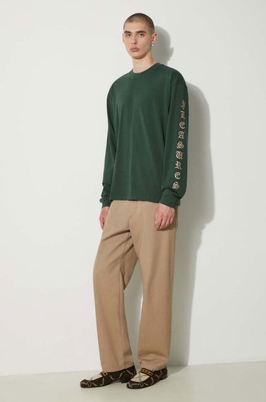 Tričko Pleasures PLEASURES Oe Long Sleeve T-Shirt Zelené | P24SU008.GREEN, 0