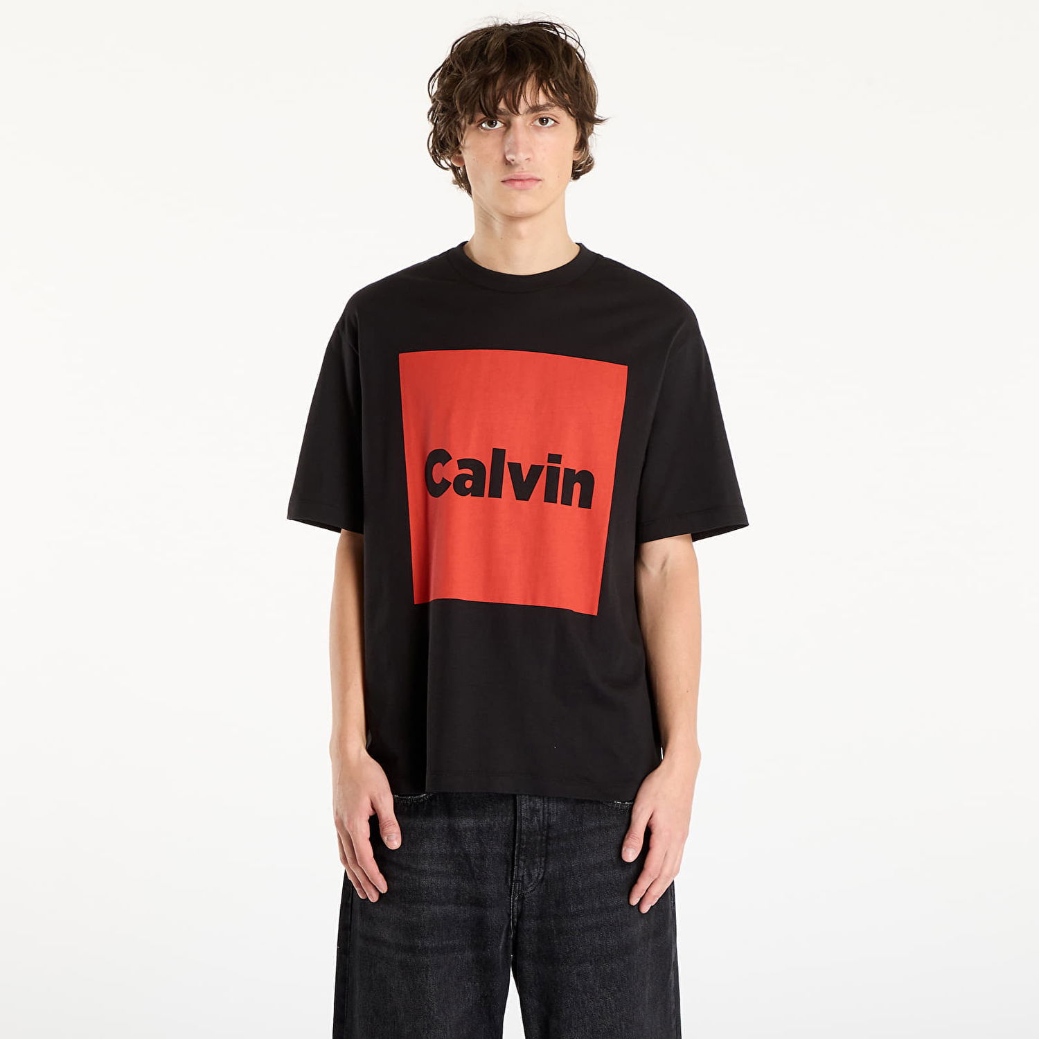 Tričko CALVIN KLEIN T-shirt Calvin Box Graphic Tee Čierna | LV04RD813G UB1, 0