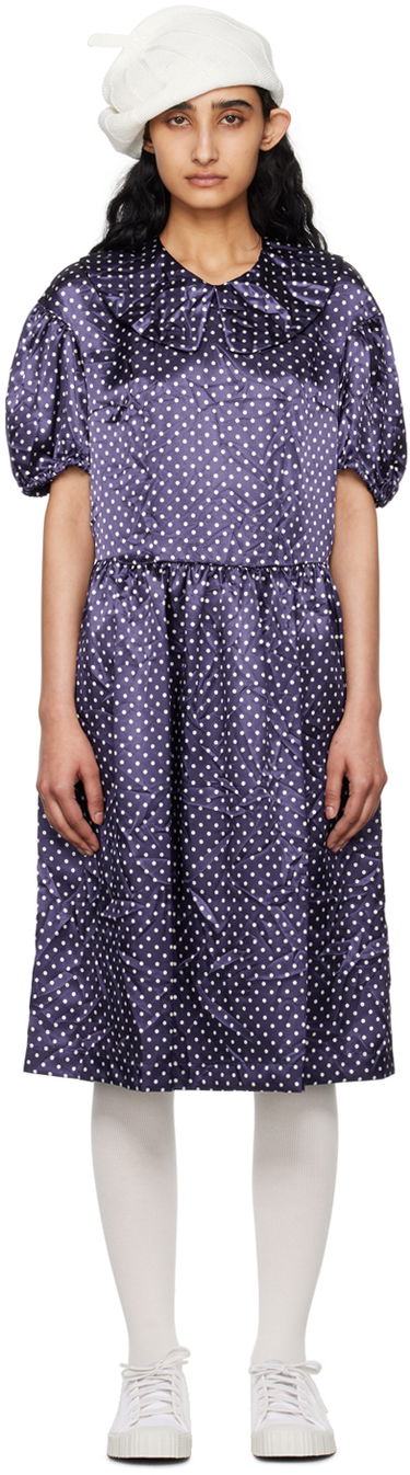 Šaty Comme des Garçons Comme des Garçons Girl Polka Dot Midi Dress Navy | NM-O010-051, 0