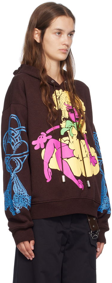 Mikina Chopova Lowena Chopova Lowena Graphic Print Hoodie Hnedá | 5202, 1