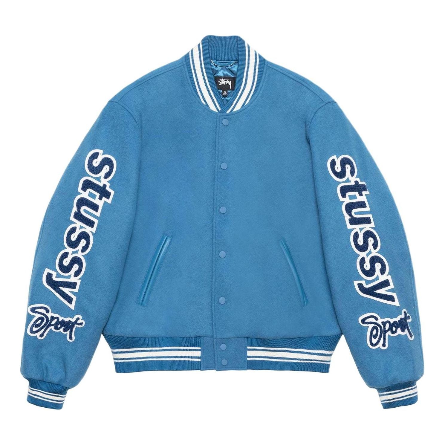 Bomber bunda Stüssy Varsity Sport Jacket Modrá | 115748, 0
