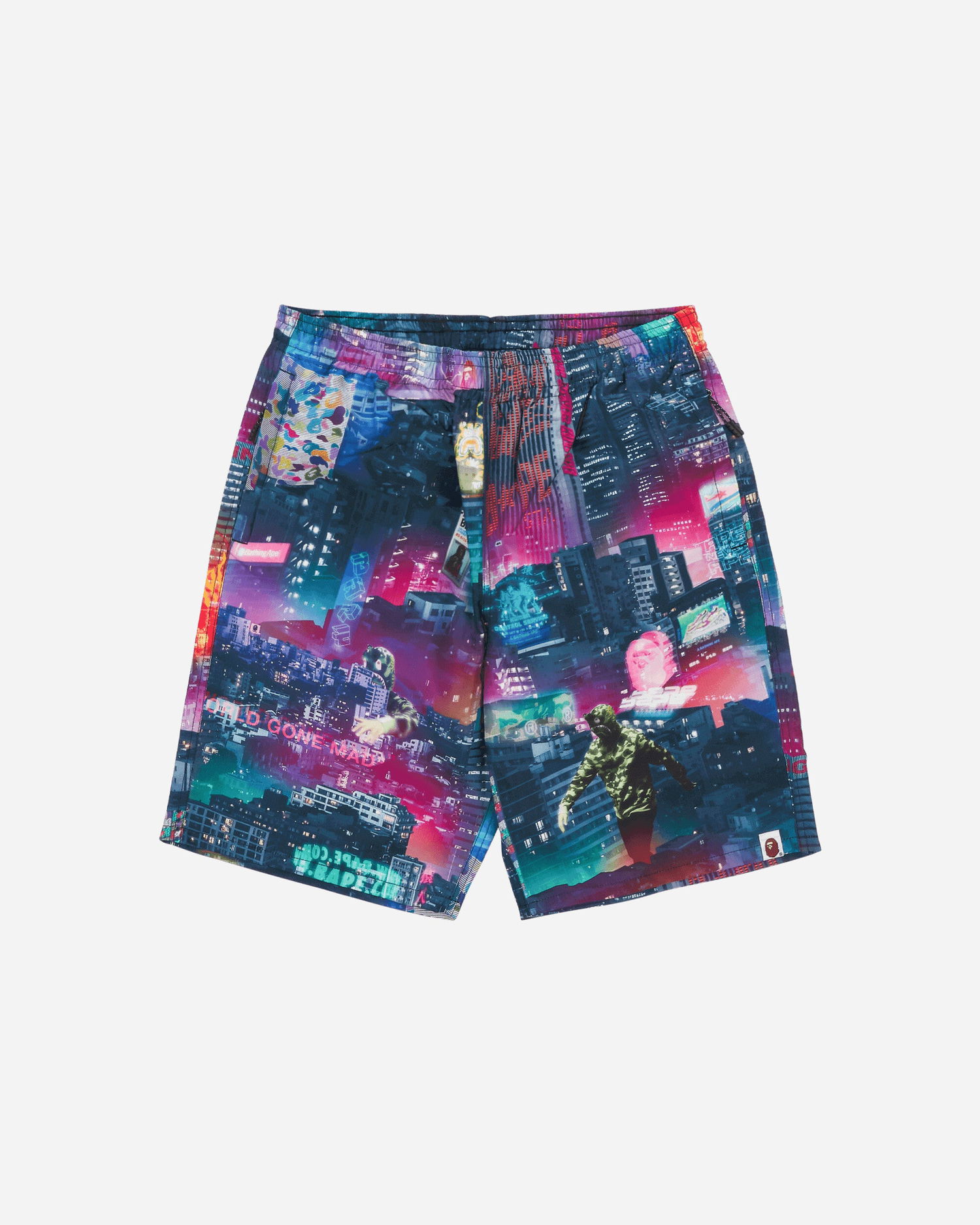 Šortky BAPE Neon Tokyo Track Shorts Rôznofarebný | 1G30153023 BLACK, 1