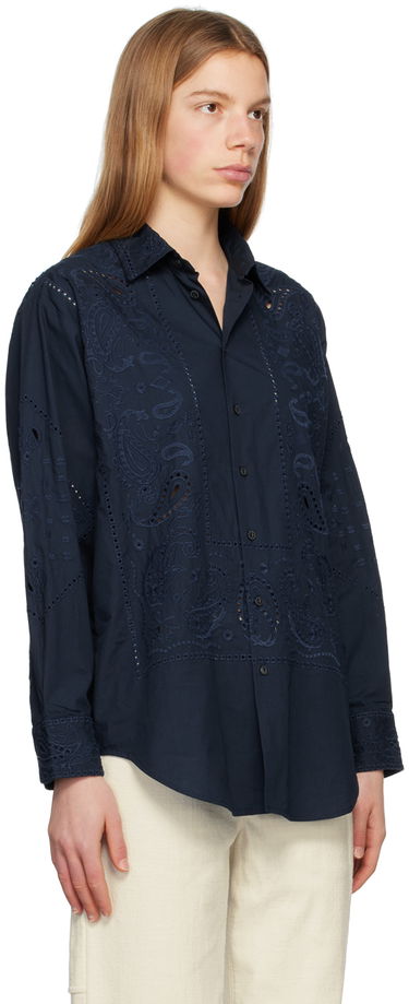 Košeľa rag & bone rag & bone Vivian Embroidered Shirt Navy | WAW23PA0139Q13, 1