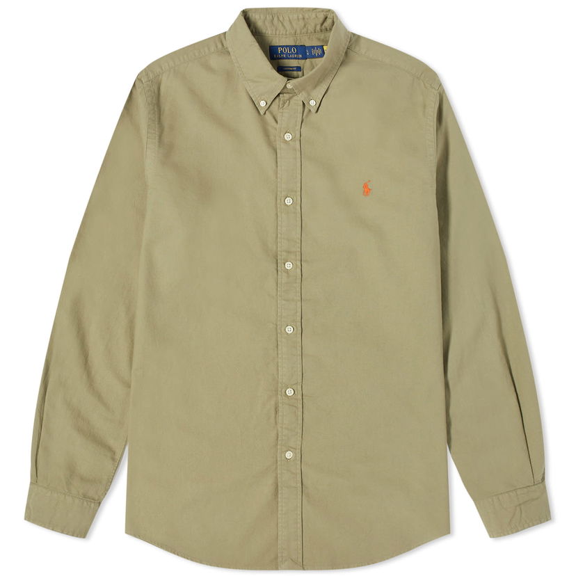 Košeľa Polo by Ralph Lauren Polo Ralph Lauren Men's Garment Dyed Oxford Shirt Sage Green Béžová | 710805564034