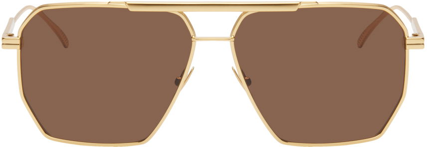 Aviator Sunglasses With Gold Frames