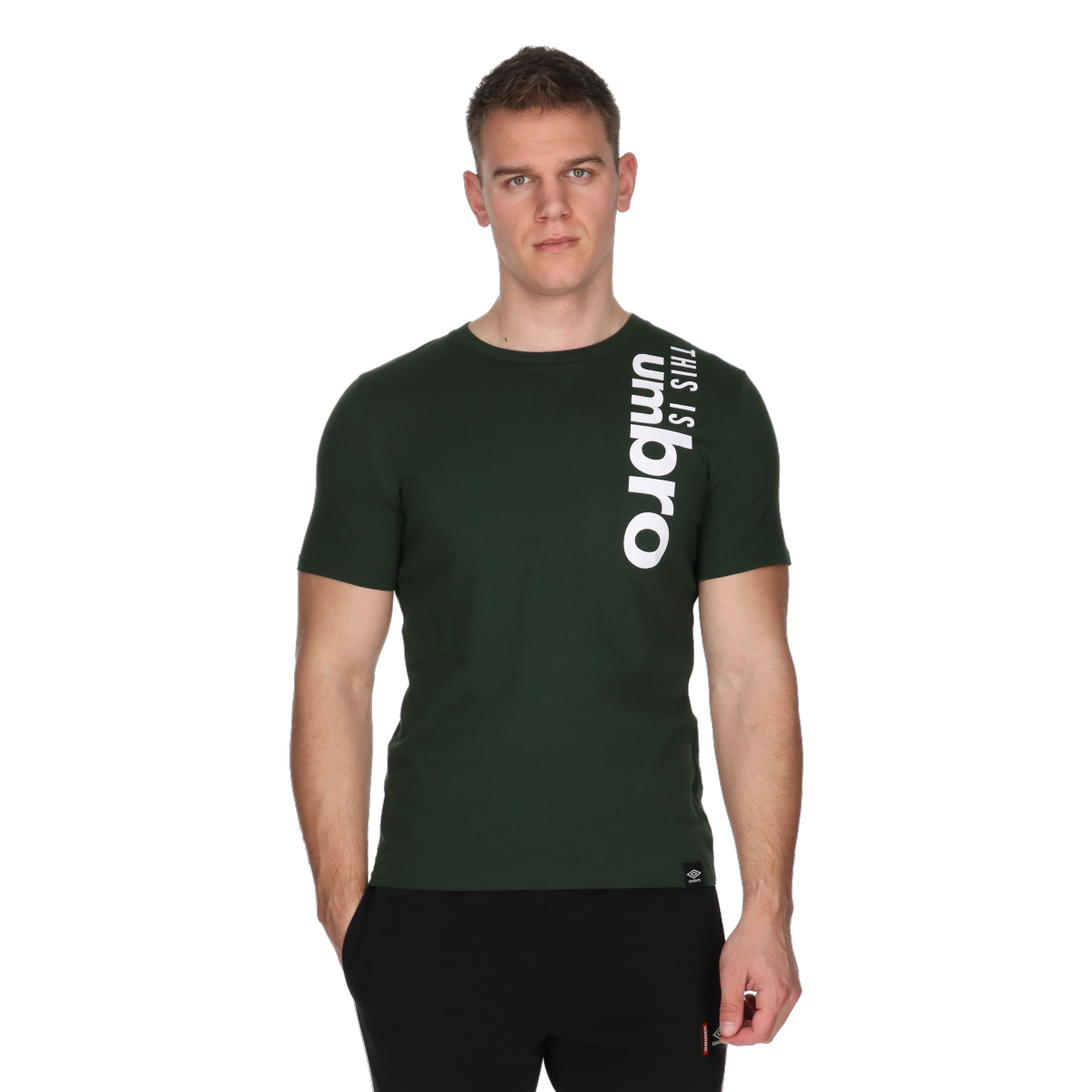 Tričko Umbro T-Shirt Vertical Text Print Zelené | UMA251M801-61, 0