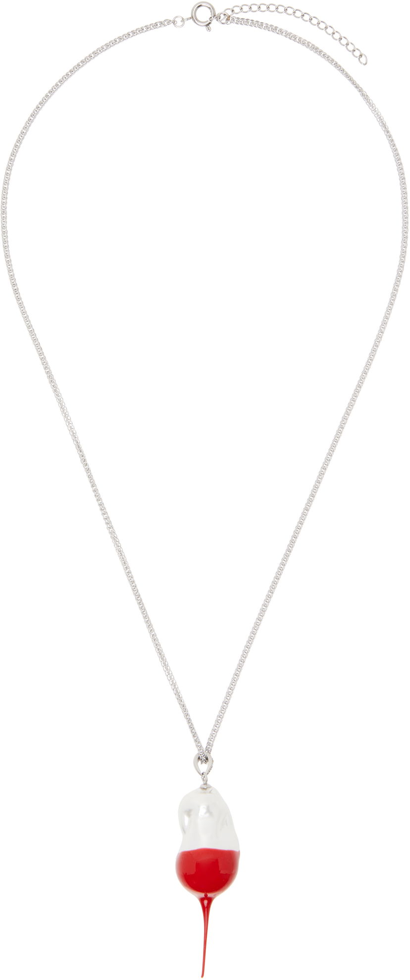 Náhrdelník Ottolinger Ottolinger Dipped Pearl Pendant Necklace Červená | 125-903125-01