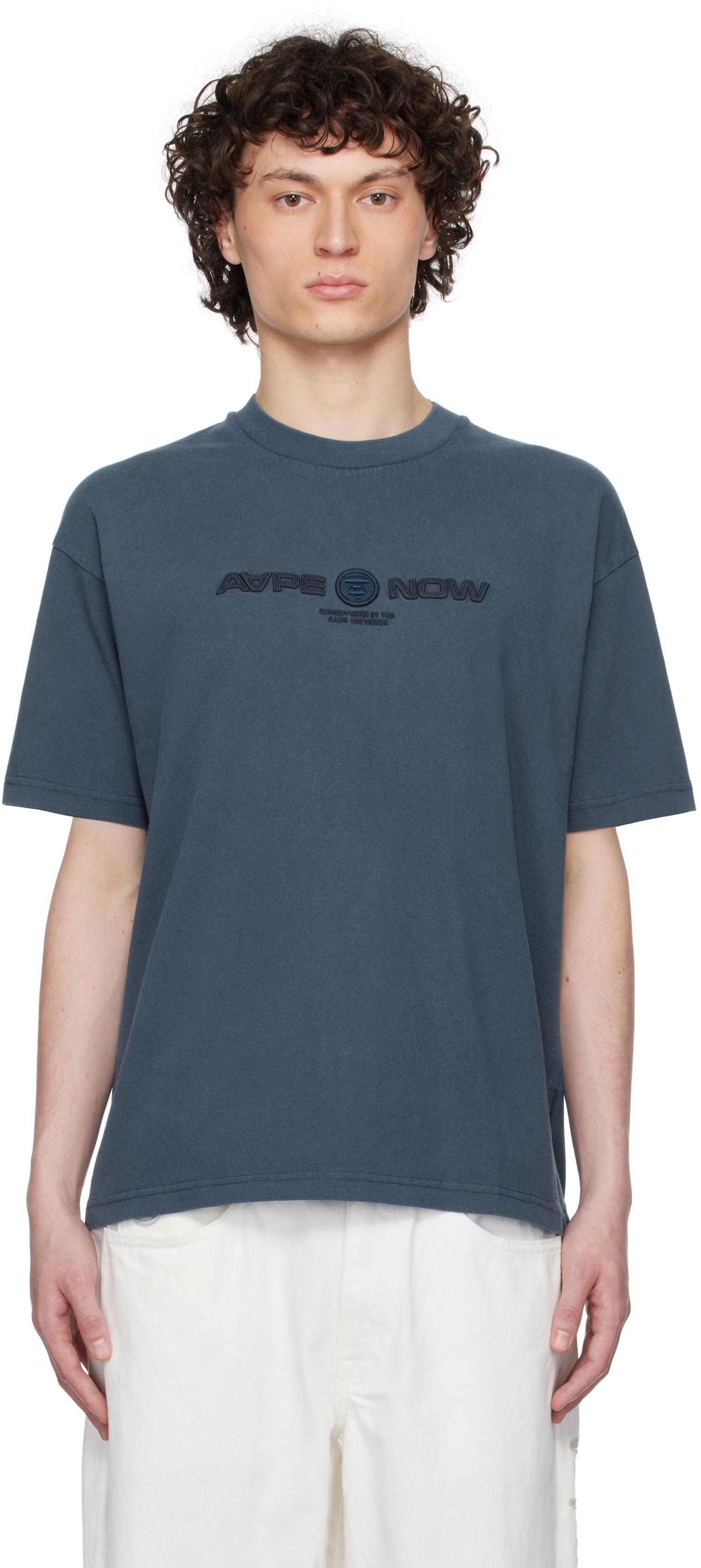 Tričko AAPE by A Bathing Ape AAPE by A Bathing Ape 'AAPE Now' T-Shirt Modrá | AAPTEM1603XXNNYX, 0