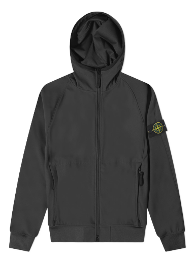 Vetrovka Stone Island Light Soft Shell-R Hooded Jacket Čierna | 781540927-V0029