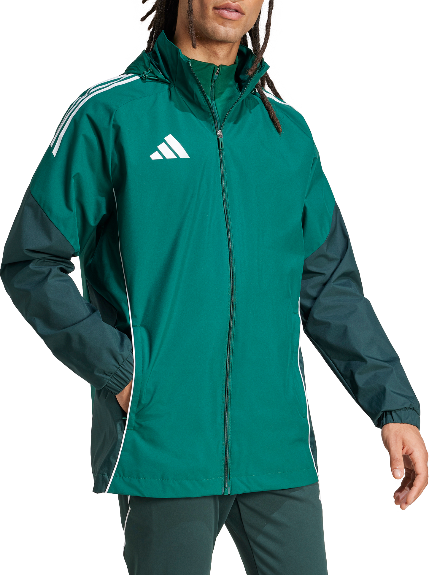 Vetrovka adidas Originals Adidas TIRO25C All-Weather Hooded Jacket Zelené | ji8936, 0