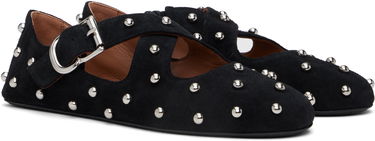 Šaty Alaïa ALAÏA Criss Cross Studded Ballerina Flats Čierna | AA3A046CK284, 3