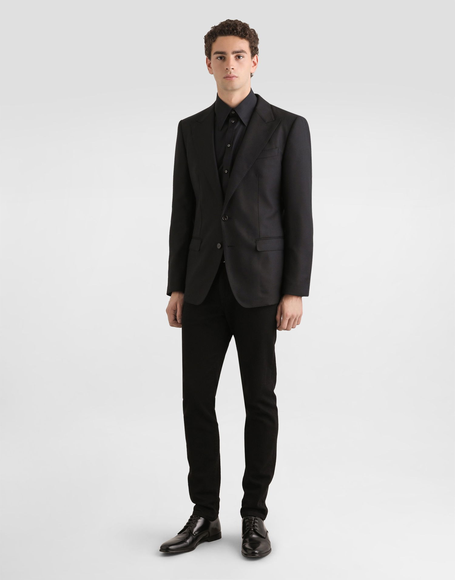 Bunda Dolce & Gabbana Dolce & Gabbana Taormina Single-Breasted Wool Jacket Čierna | G2NW0TFU25EN0000, 1