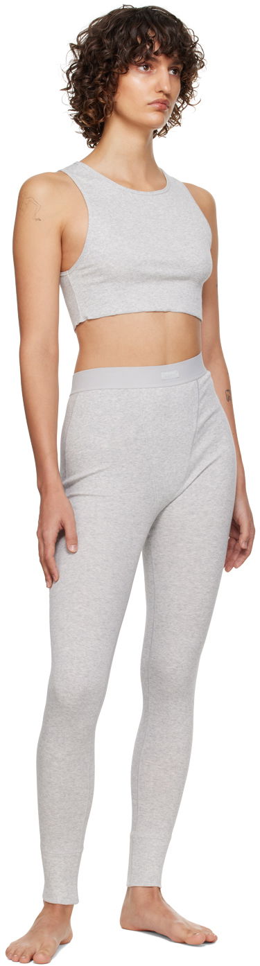 Tielko SKIMS SKIMS Cotton Rib Super Crop Tank Top Šedá | AP-CRP-1399, 3