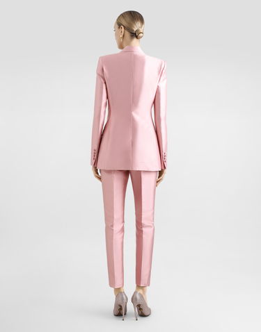 Nohavice Dolce & Gabbana Dolce & Gabbana Shantung Silk Trousers Ružová | FTAM2TFU1JKF1452, 2