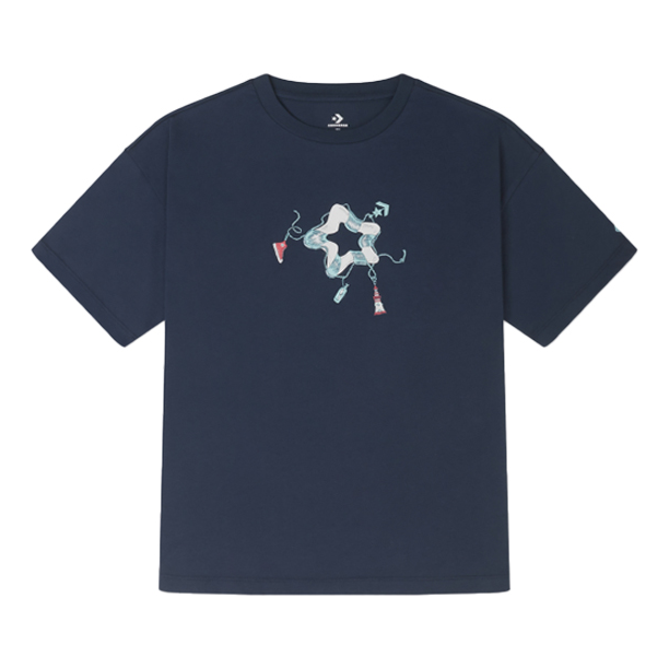 Tričko Converse Nautical Graphic Tee Modrá | 10025880-A02