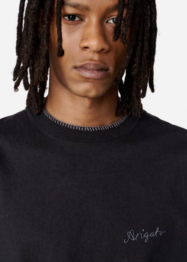 Tričko AXEL ARIGATO Black Oversized T-Shirt With Stitch Čierna | A2980001, 5