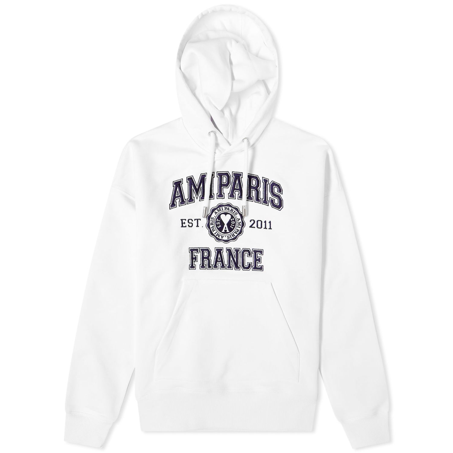 Mikina AMI Paris Hoodie Biela | USW208-747-100, 0
