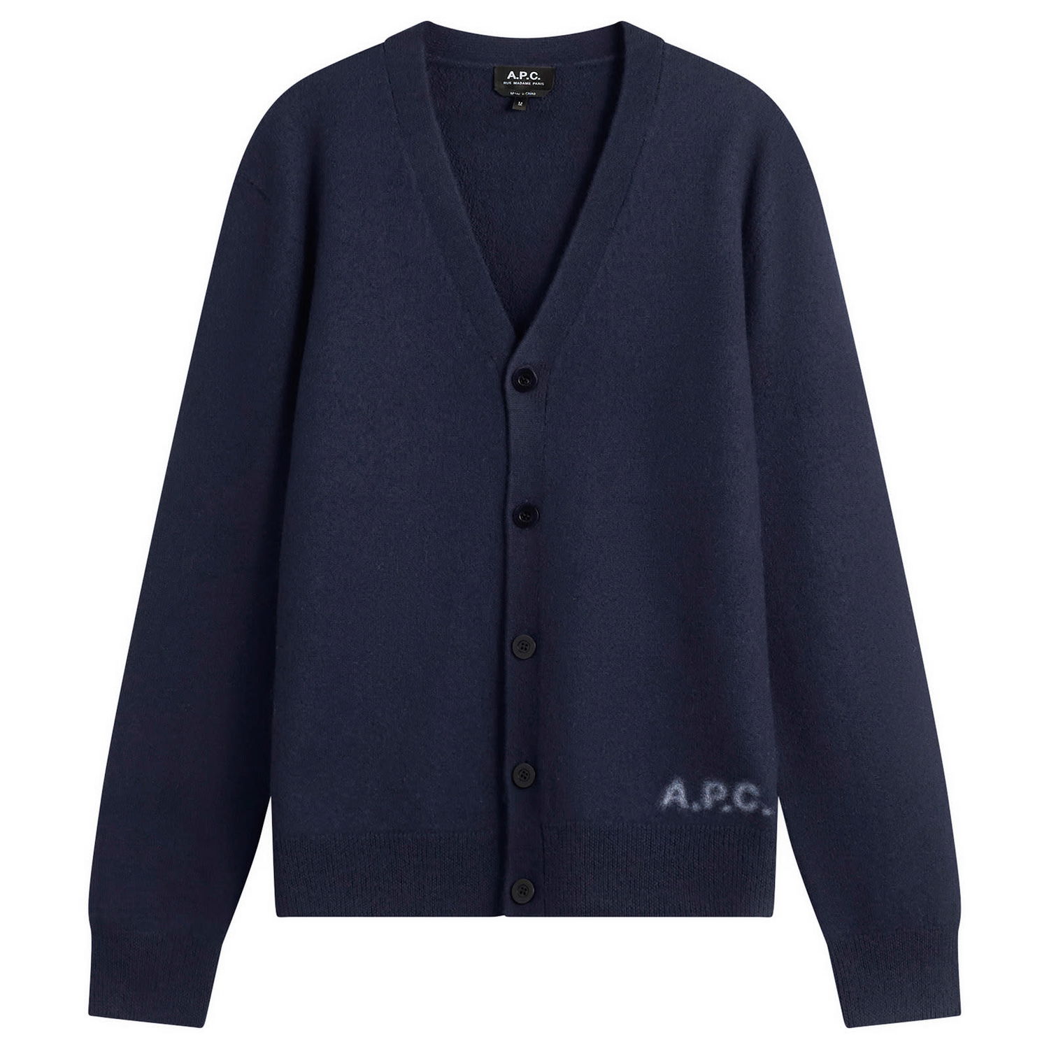 Sveter A.P.C. Kenny Intarsia Knit Cardigan Navy | AW25WVBDK-H22305-IAK, 0