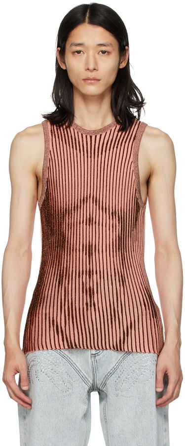 Tielko Jean Paul Gaultier Jean Paul Gaultier Metallic Ribbed Tank Top Ružová | 23/12-H-TO059-M045-2160, 0