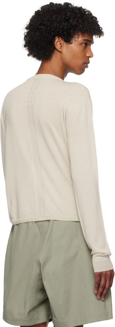 Sveter Rick Owens Rick Owens Hollywood Cropped Level Biker Sweater Béžová | RU01E5630 WS, 2