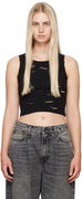 R13 Distressed Cropped Tank Top
