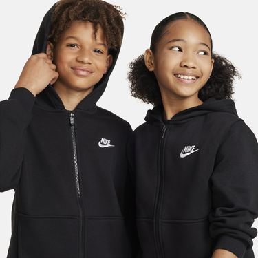 Mikina Nike Sportswear Club Fleece Full-Zip Hoodie Čierna | FD3004-010, 2