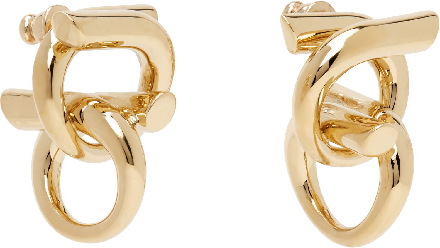 Náušnice FERRAGAMO Ferragamo Gancini Earrings Metalická | 780397, 1