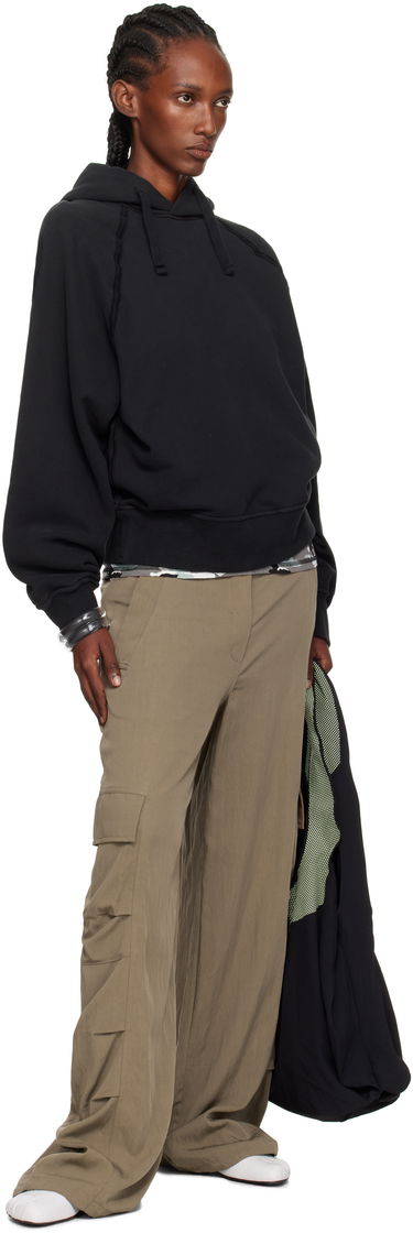 Mikina Stone Island Brushed Organic Cotton Fleece Hoodie Čierna | K2S15 6100023 S0A20, 4