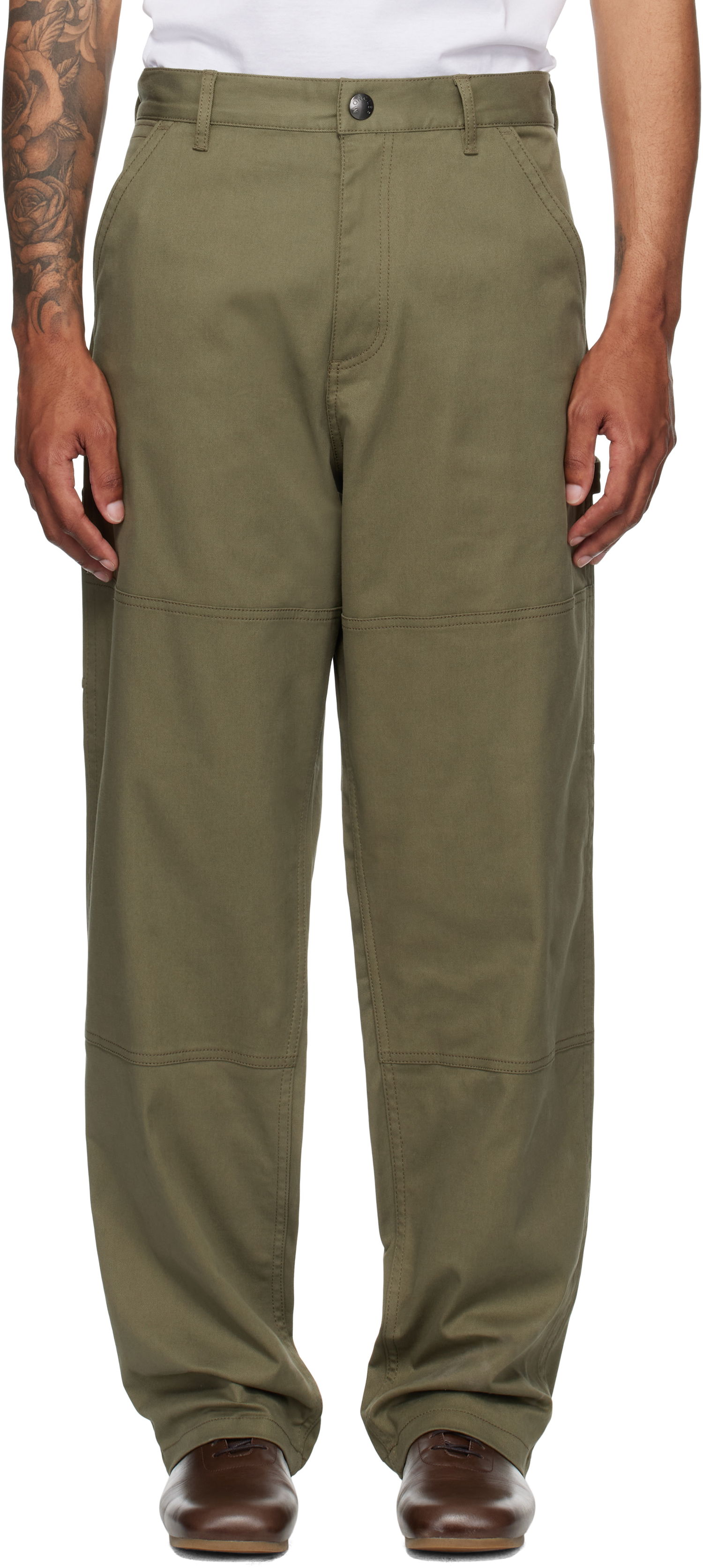 Nohavice Moncler Moncler Gabardine Trousers Zelené | K20912A00003598R1, 0
