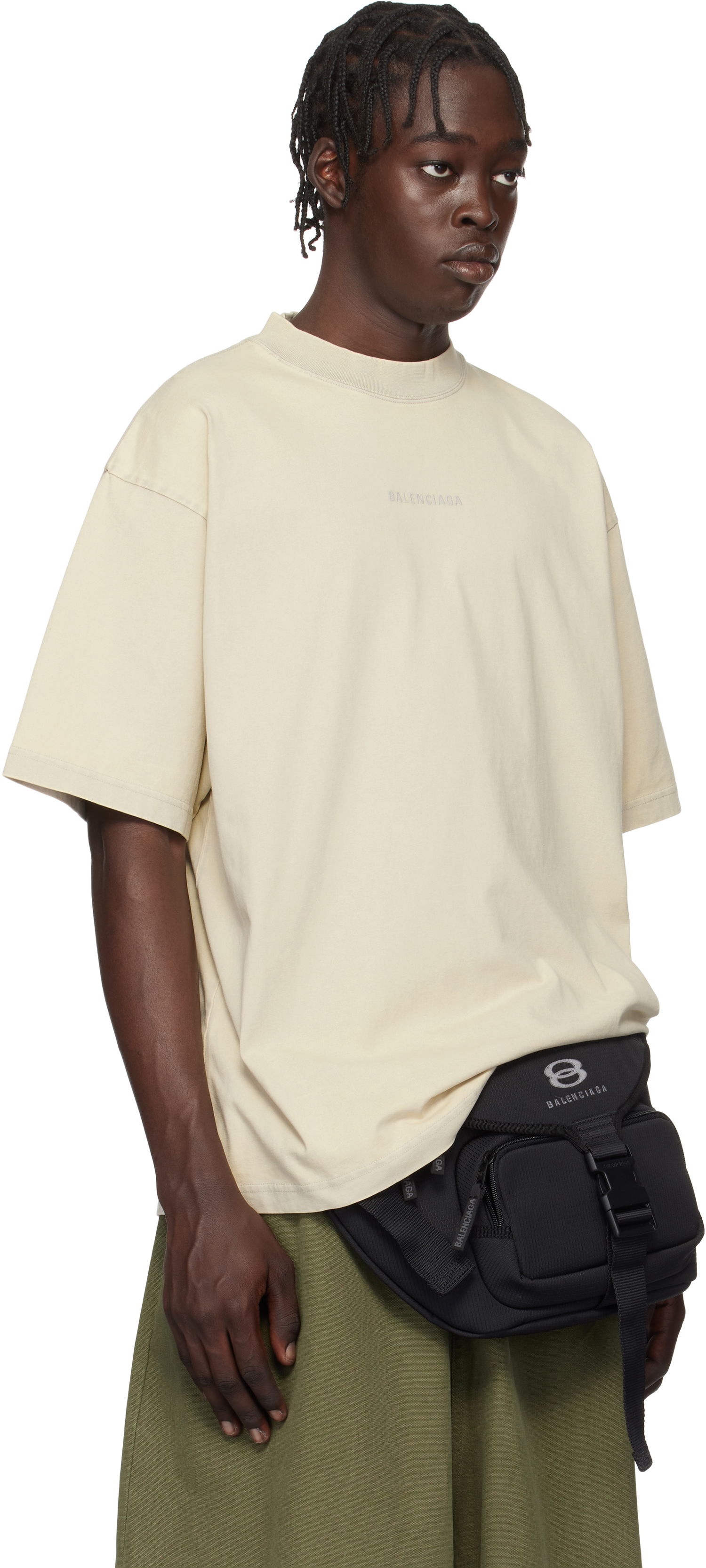 Ľadvinka Balenciaga New Back Medium Fit T-Shirt Čierna | 764235TPVK19755, 1