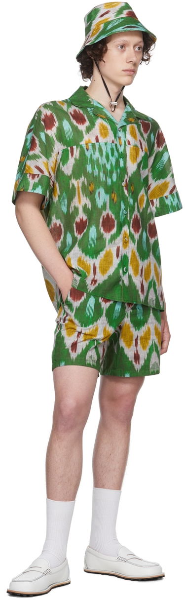Košeľa Erdem Erdem Philip Ikat Print Resort Shirt Zelené | MV22_503MIGCL PHILIP SHIRT, 3