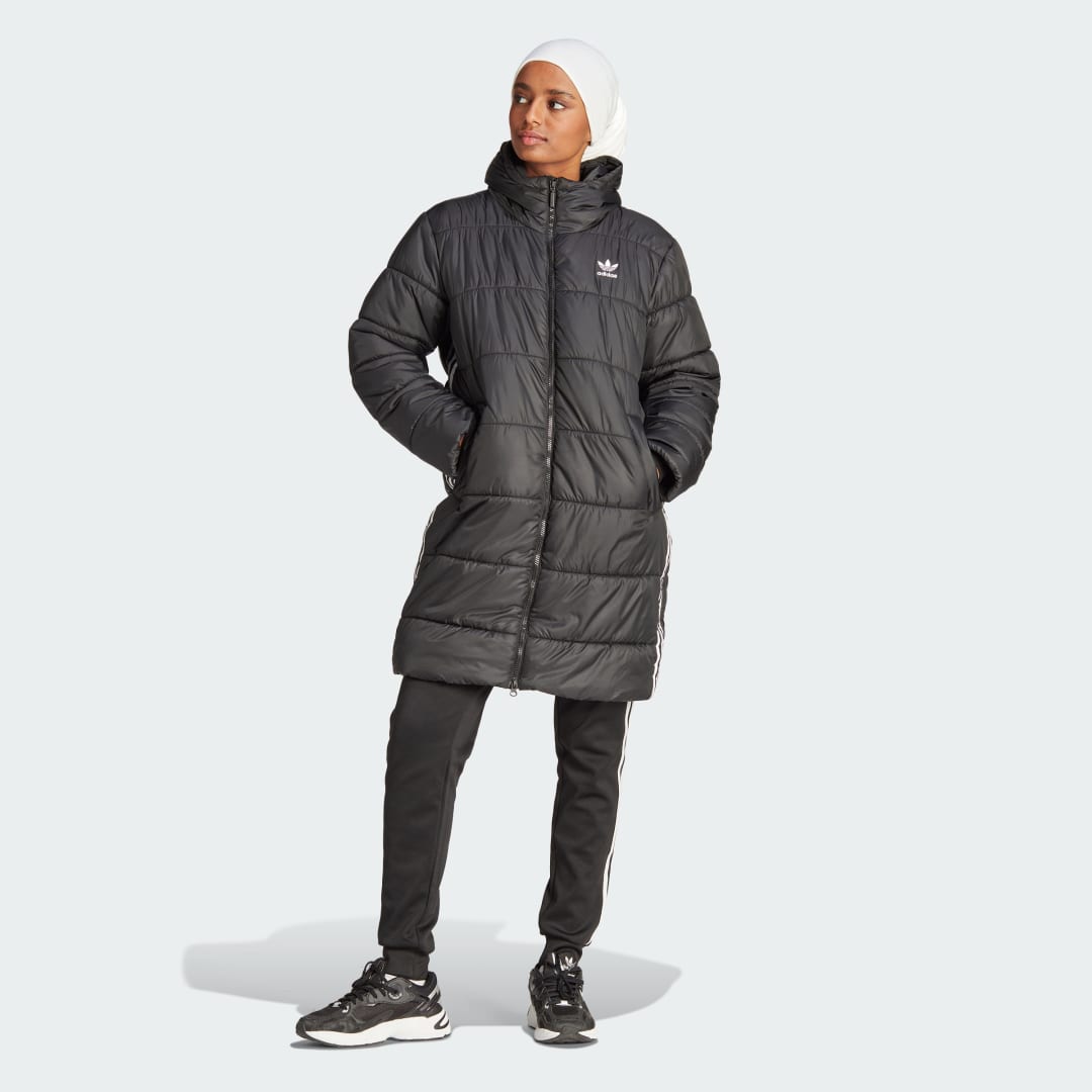 Bunda adidas Originals Adicolor Long Čierna | II8456, 1