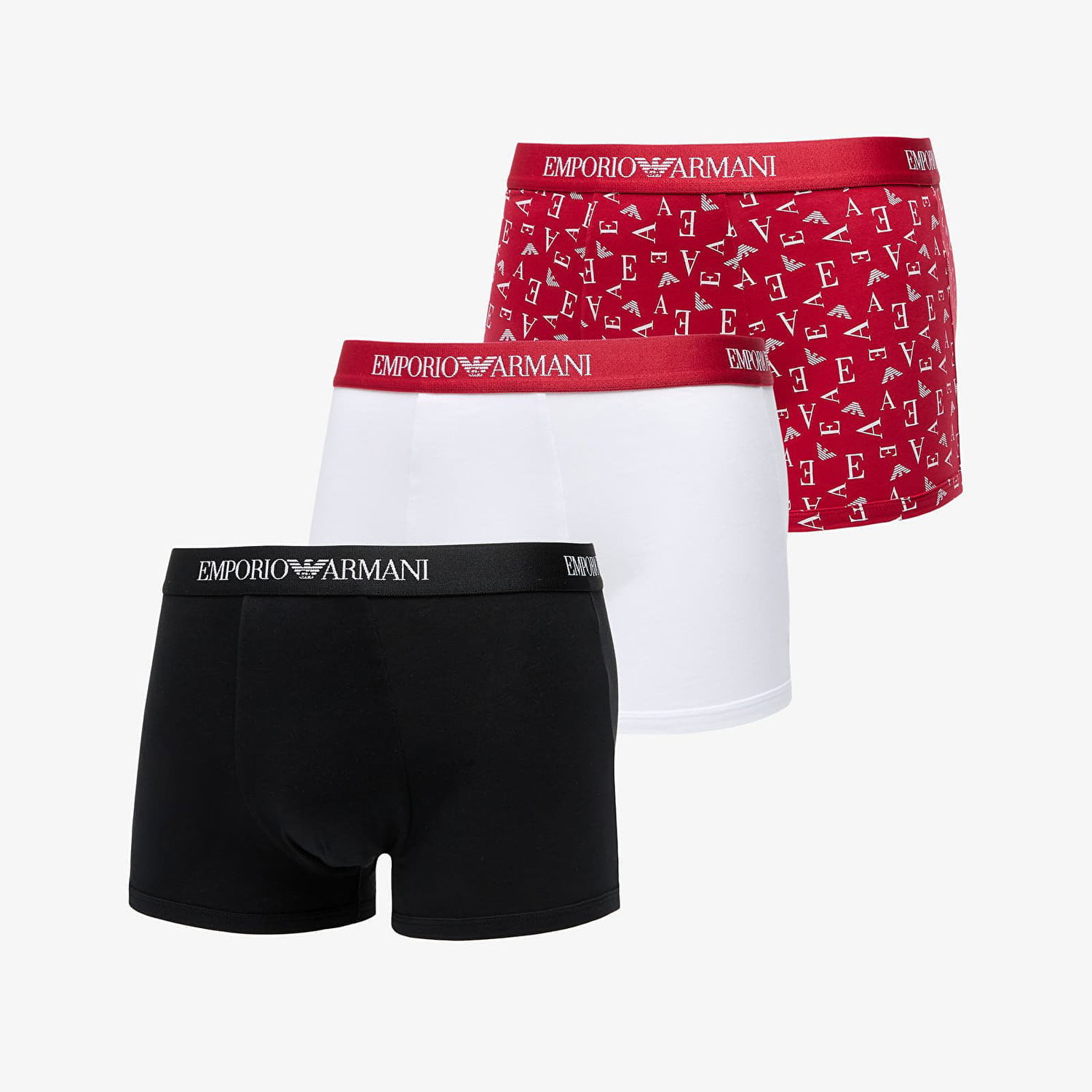 Boxerky Emporio Armani Emporio Armani 3-Pack Trunks Červená | EM000260AF10800M0086, 0