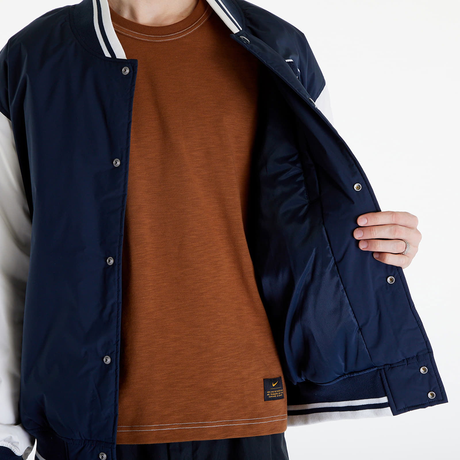 Colorblock Varsity Jacket Blue