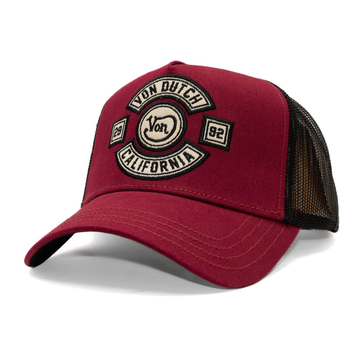 Šiltovka Von Dutch Von Dutch Trucker MC Logo Cap Vínová | VD/0/CAS1/BIK/BOR, 0