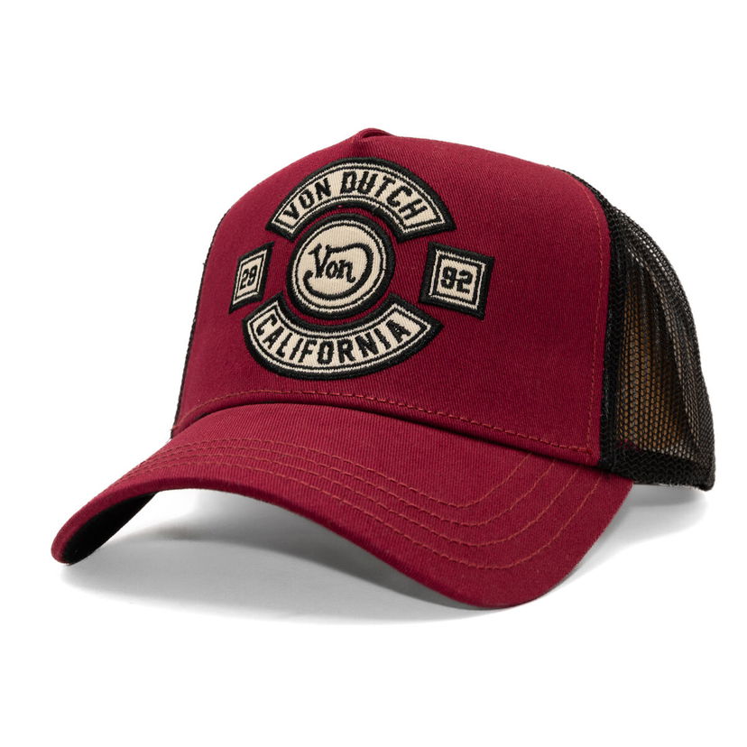 Šiltovka Von Dutch Von Dutch Trucker MC Logo Cap Vínová | VD/0/CAS1/BIK/BOR