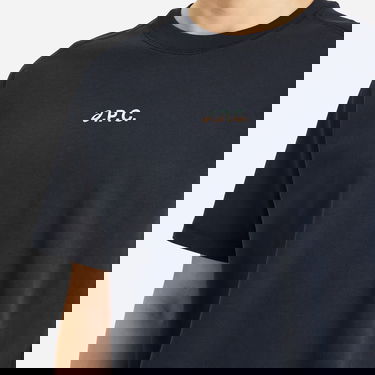 Tričko A.P.C. Men's x Wind Logo T-Shirt, Size Small Navy | COEAV-H26453-IAK, 5