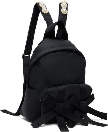 Batoh Simone Rocha Simone Rocha Beaded Utility Bow Backpack Čierna | BAG179TB 0761, 4