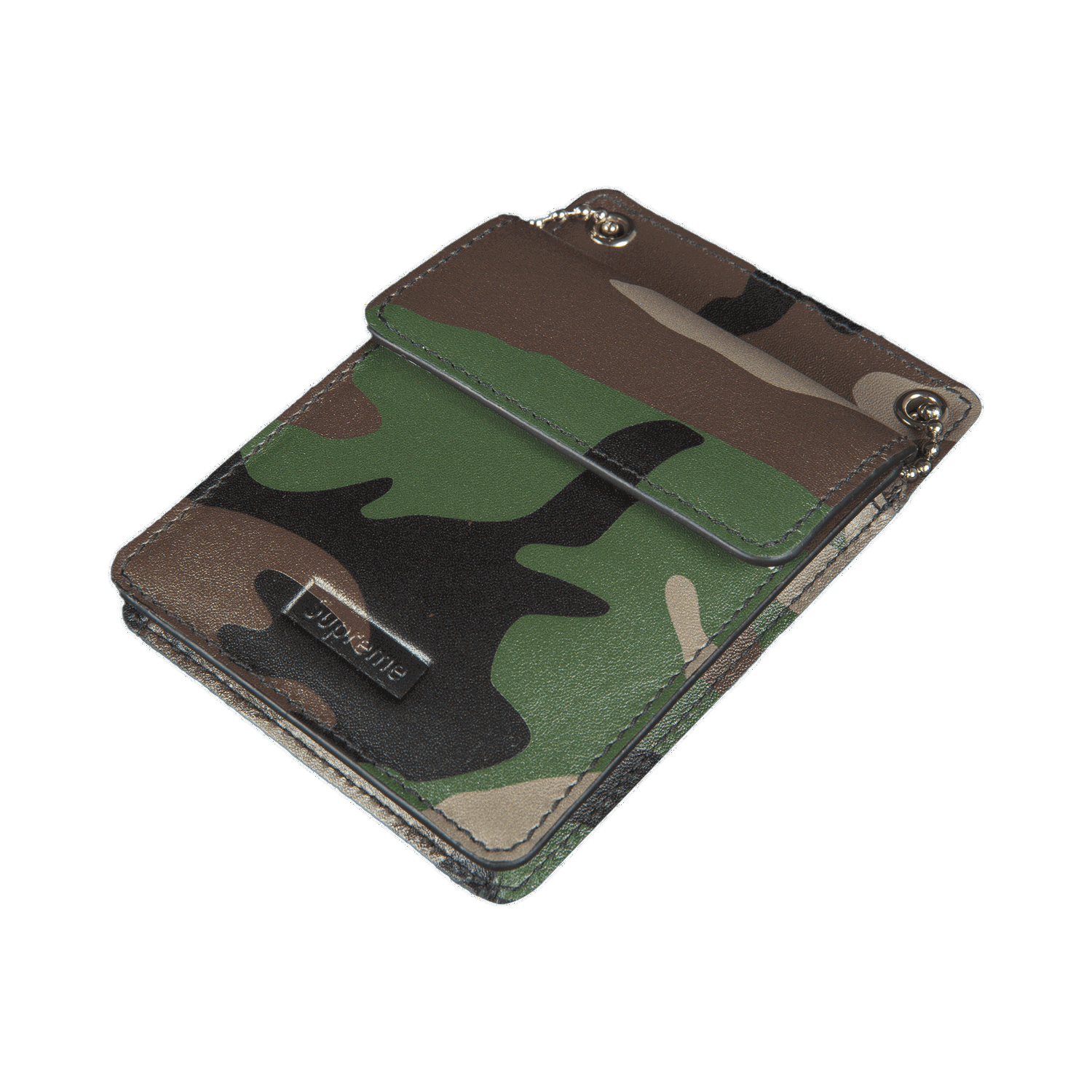 Peňaženka Supreme Leather ID Holder and Wallet Zelené | FW18A30 CAMO, 0