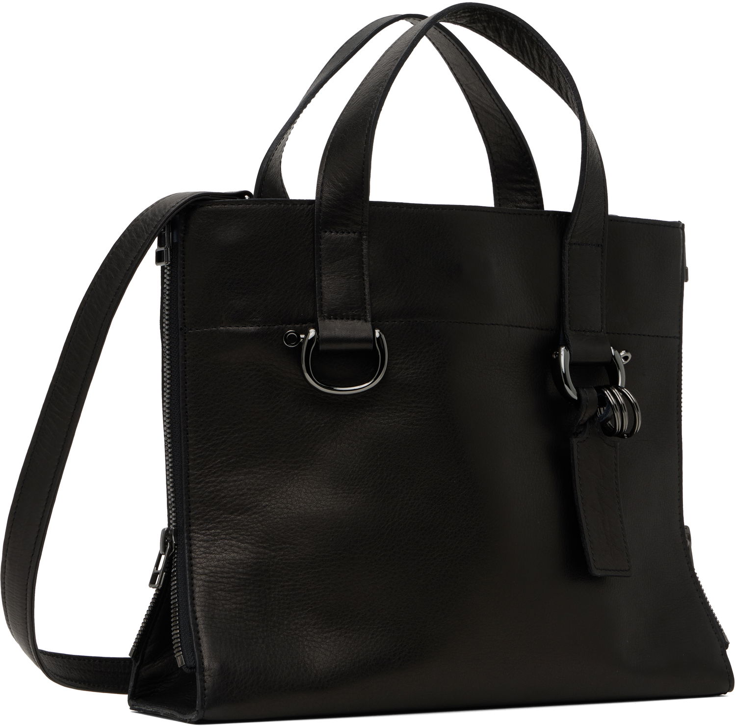 Tote bag Yohji Yamamoto Zipper Leather Shoulder Bag Čierna | DA-I80-796, 1