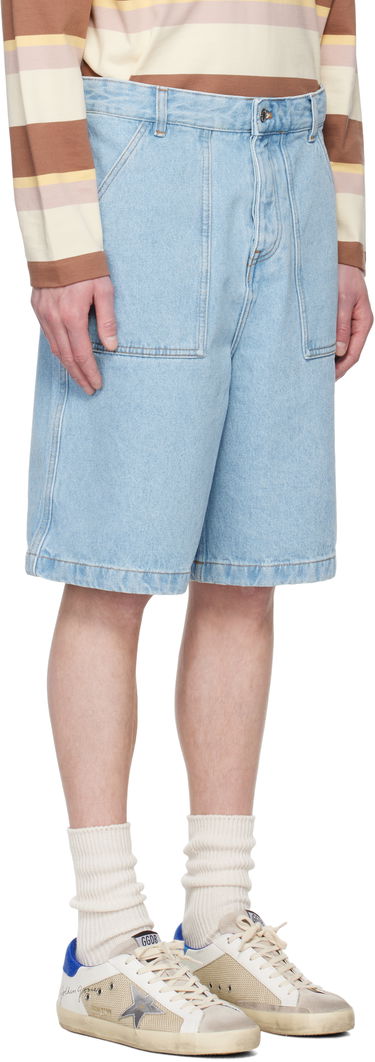 Šortky MAISON KITSUNÉ Maison Kitsuné Workwear Denim Shorts Modrá | OM01403WD4009, 1