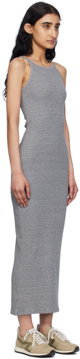 Šaty rag & bone Rag & Bone Essential Ribbed Tank Midi Dress Šedá | WCC24S3007CA07, 1