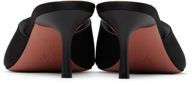 Doplnky Amina Muaddi Amina Muaddi 'Bella' 60 Heeled Sandals Čierna | BELLA SLIPPER 60 BLOCK SATIN, 1