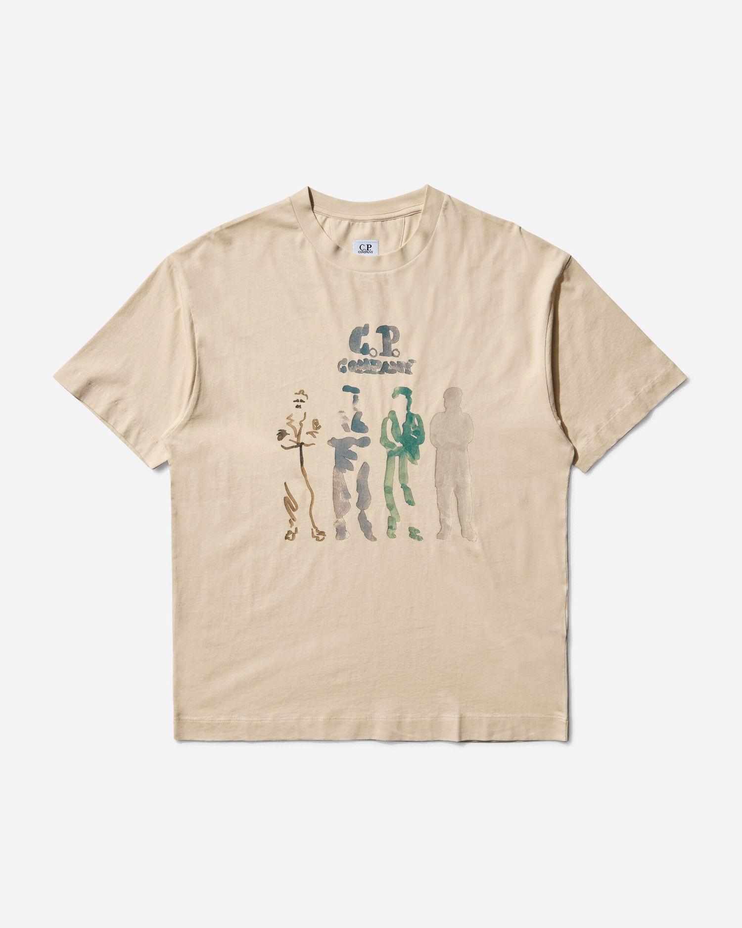 Tričko C.P. Company 30/1 Jersey Graphic T-Shirt Béžová | 19CMTS105A-005100W 402, 1