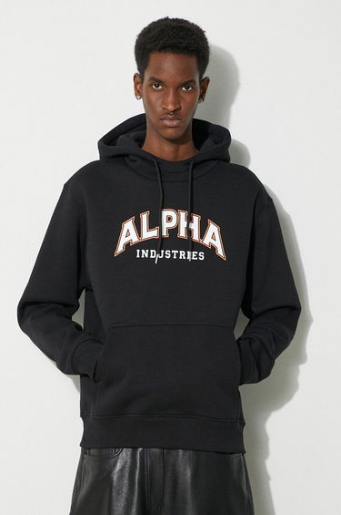 Mikina Alpha Industries Hoodie With Print Čierna | 146331, 0