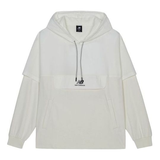 Mikina New Balance Casual Sports Breathable Hooded Long Sleeve Biela | AMT13377-IV