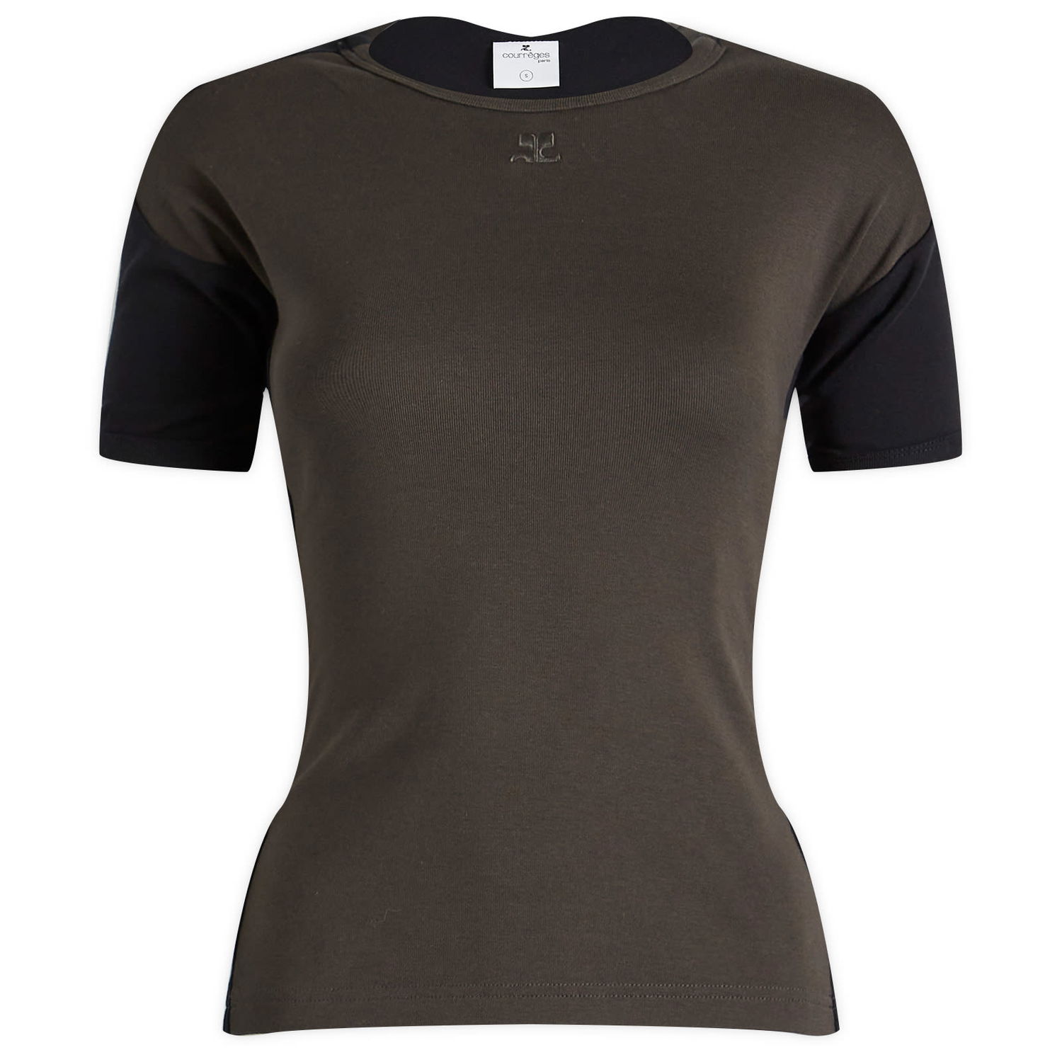Tričko Courrèges Contrast T-Shirt Zelené | 324JTS147JS0070-B118, 0